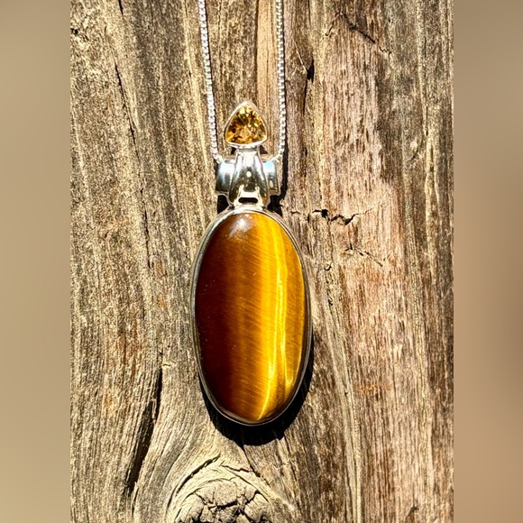 Tiger Eye & Citrine Necklace - Picture 6 of 16